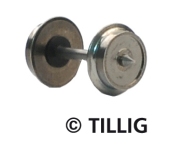 TILLIG 08818 - TT Metallradsatz Ø 7,5 mm, einseitig isoliert, Länge 18,6 mm (Beutel à 8 Stück)